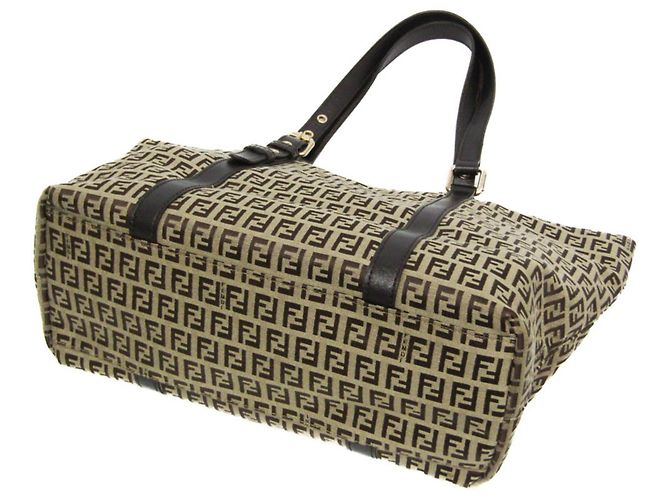 Borsa Tote da Donna Fendi Zucchino 8BH215 Marrone Beige - vista 2