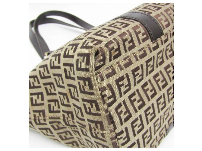 Borsa Tote da Donna Fendi Zucchino 8BH215 Marrone Beige - vista 6