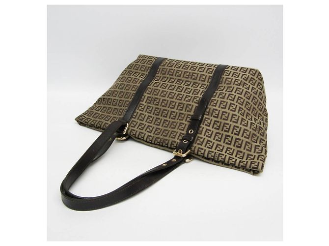 Borsa Tote da Donna Fendi Zucchino 8BH215 Marrone Beige - vista 9