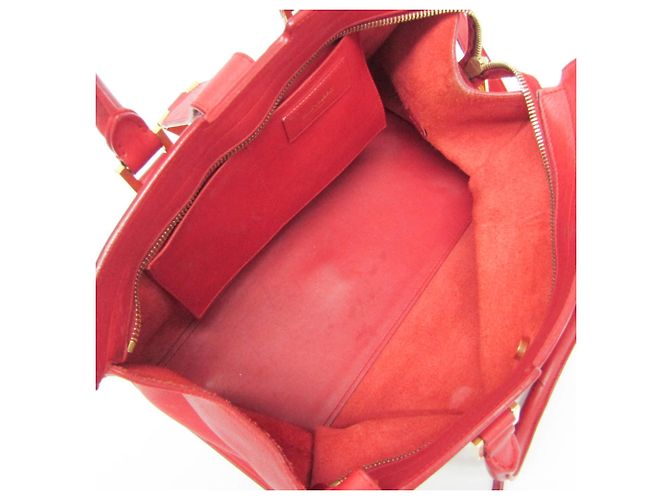 Borsa in pelle Petit Cabass da donna di Saint Laurent Rosso - vista 3