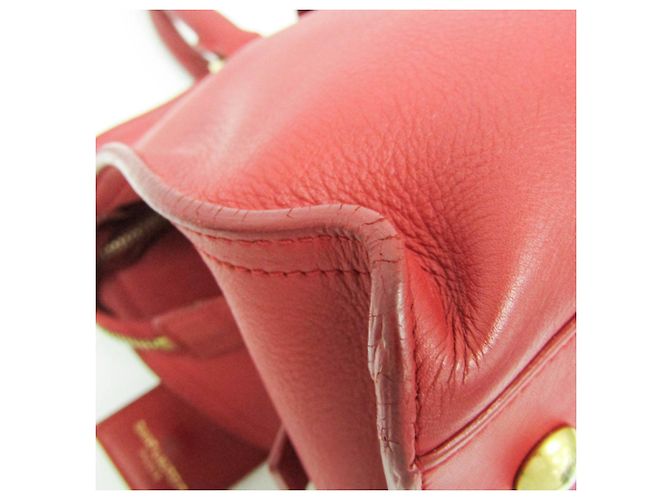 Borsa in pelle Petit Cabass da donna di Saint Laurent Rosso - vista 4