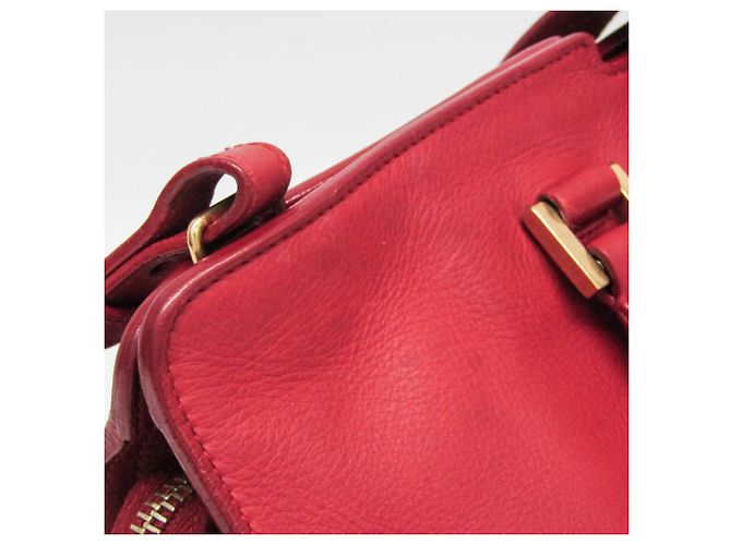 Borsa in pelle Petit Cabass da donna di Saint Laurent Rosso - vista 7