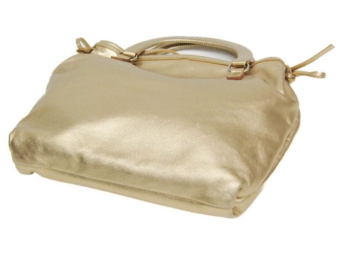 Borsa in pelle da donna Prada BOW METAL BN0706 D'oro - vista 3