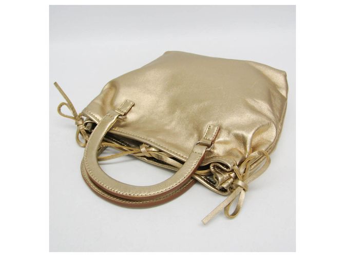 Borsa in pelle da donna Prada BOW METAL BN0706 D'oro - vista 7