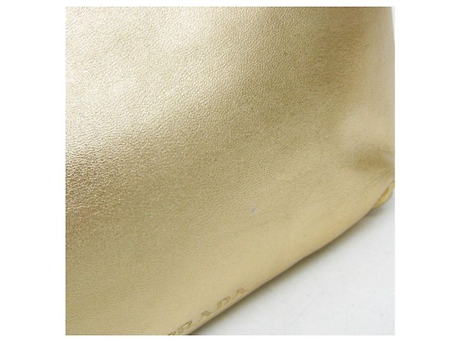 Borsa in pelle da donna Prada BOW METAL BN0706 D'oro - vista 9
