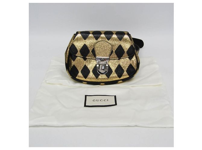Marsupio in pelle per bambini Gucci Nero D'oro - vista 2