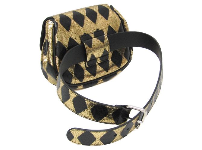 Marsupio in pelle per bambini Gucci Nero D'oro - vista 3