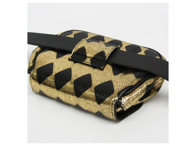 Marsupio in pelle per bambini Gucci Nero D'oro - vista 7