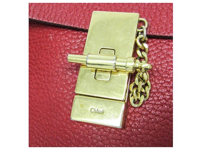Borsa a spalla in pelle Chloé Drew per donna Rosso - vista 10