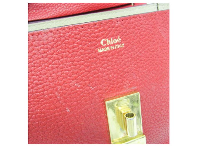 Borsa a spalla in pelle Chloé Drew per donna Rosso - vista 15