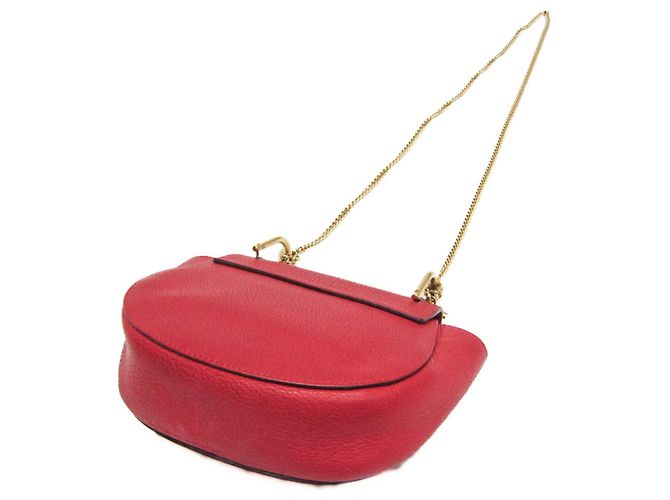Borsa a spalla in pelle Chloé Drew per donna Rosso - vista 2