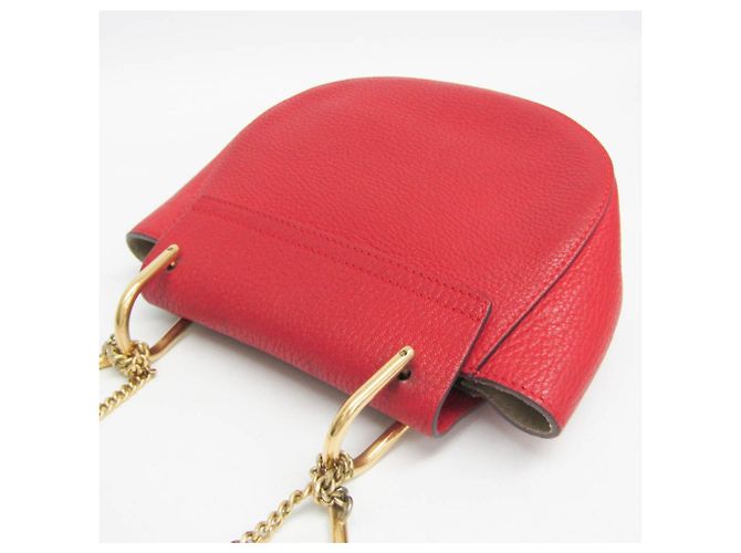 Borsa a spalla in pelle Chloé Drew per donna Rosso - vista 5