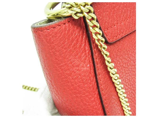 Borsa a spalla in pelle Chloé Drew per donna Rosso - vista 8