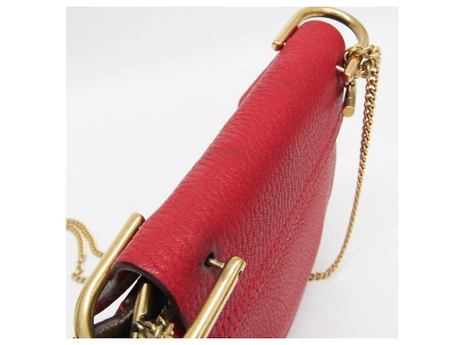 Borsa a spalla in pelle Chloé Drew per donna Rosso - vista 9
