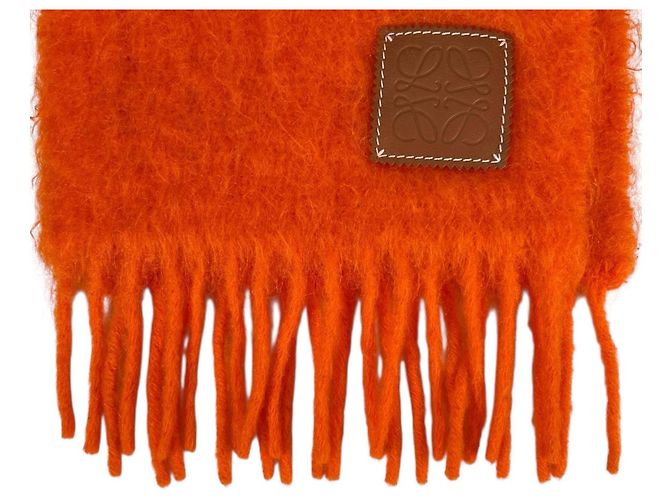 Stola in Mohair e Lana Loewe Arancione - vista 4