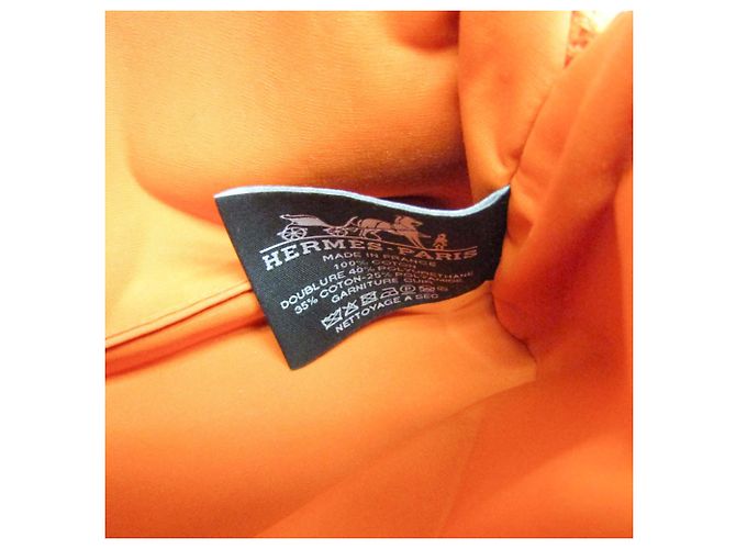 Pochette in cotone Hermès Bolide Mini 20 Arancione - vista 11