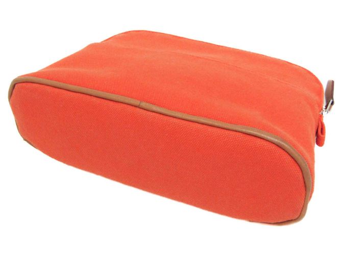 Pochette in cotone Hermès Bolide Mini 20 Arancione - vista 2