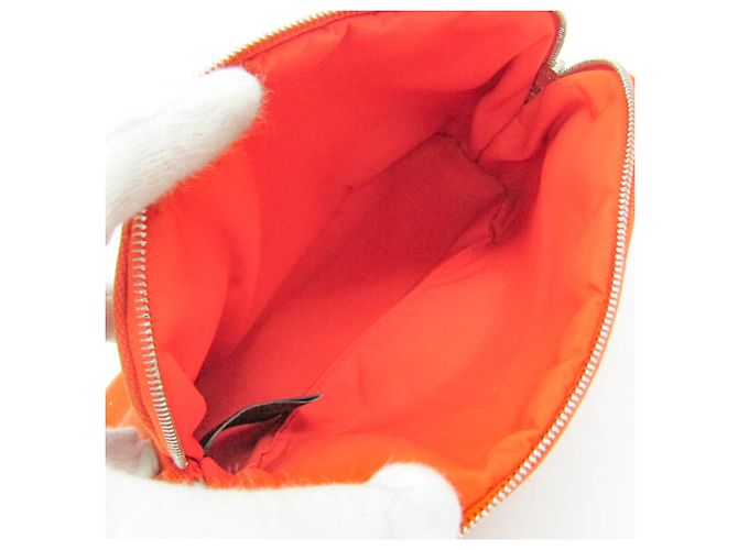 Pochette in cotone Hermès Bolide Mini 20 Arancione - vista 3