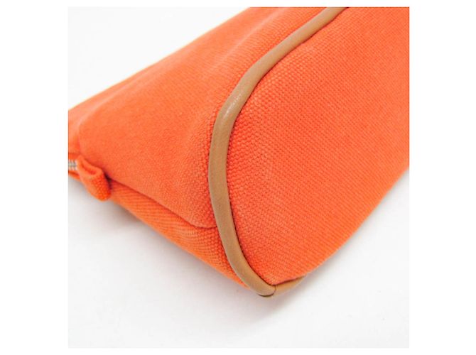 Pochette in cotone Hermès Bolide Mini 20 Arancione - vista 4