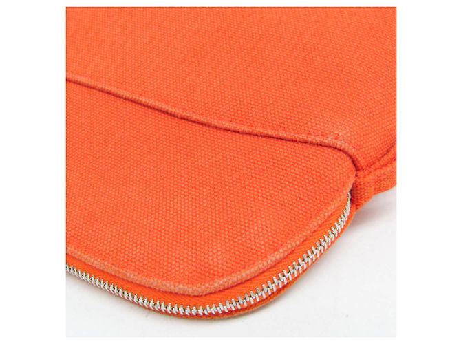 Pochette in cotone Hermès Bolide Mini 20 Arancione - vista 5