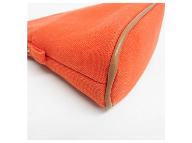 Pochette in cotone Hermès Bolide Mini 20 Arancione - vista 8