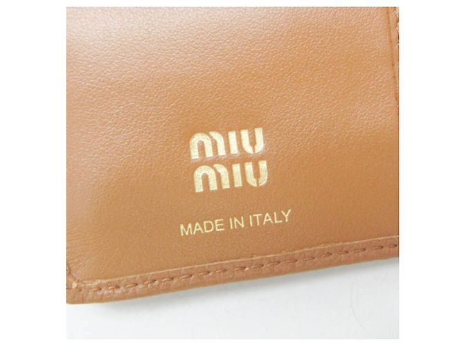 Miu Miu Damen Leder Langbörse Braun - Ansicht 17