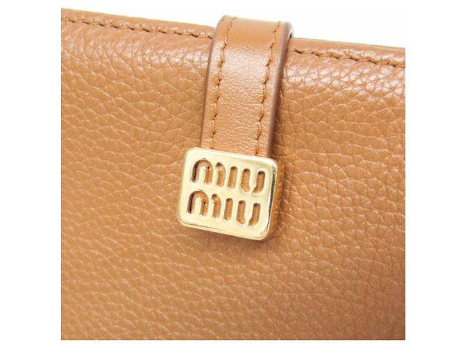 Miu Miu Damen Leder Langbörse Braun - Ansicht 9