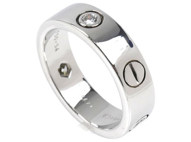 Anello in diamante in oro bianco 18K Cartier - vista 2