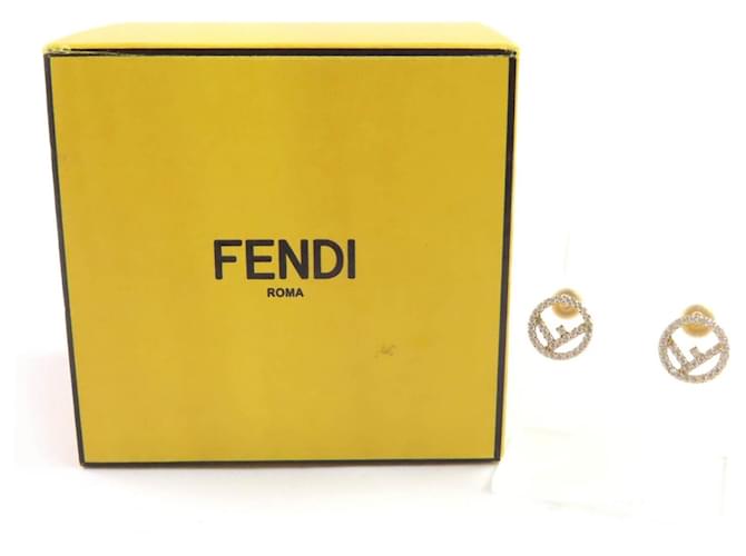 Orecchini Fendi con logo e strass Argento D'oro - vista 2
