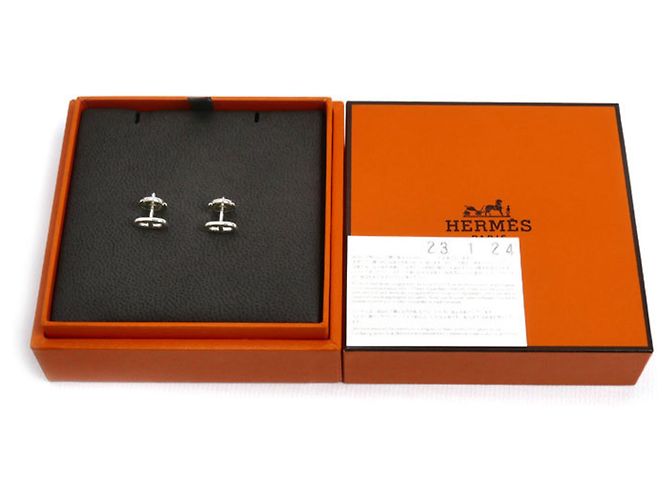 Hermès Orecchini a perno Chaine d'Ancre TPM in argento sterling 925 Hermes - vista 6