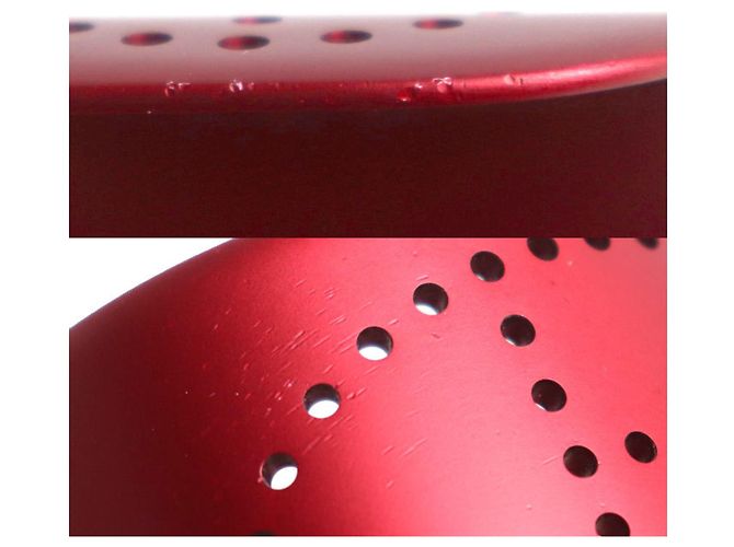Bracciale rigido in alluminio Evelyne di Hermès Rosso - vista 4