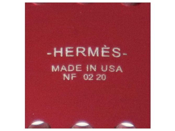 Bracciale rigido in alluminio Evelyne di Hermès Rosso - vista 6