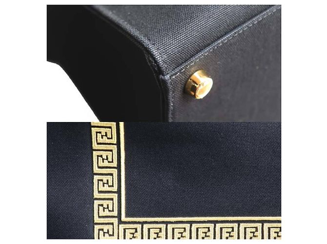 Borsa a Spalla 2 in 1 Versace x Fendi Nero D'oro - vista 6