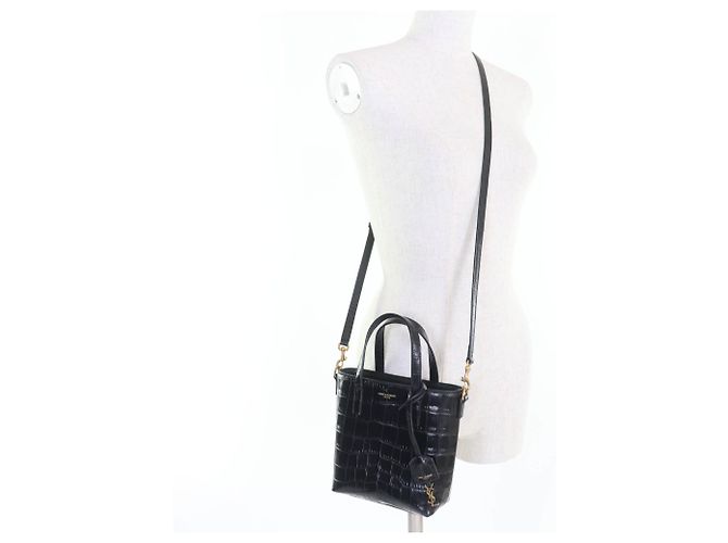 Borsa a mano mini Toy Shopping Saint Laurent 712367 Nero - vista 10