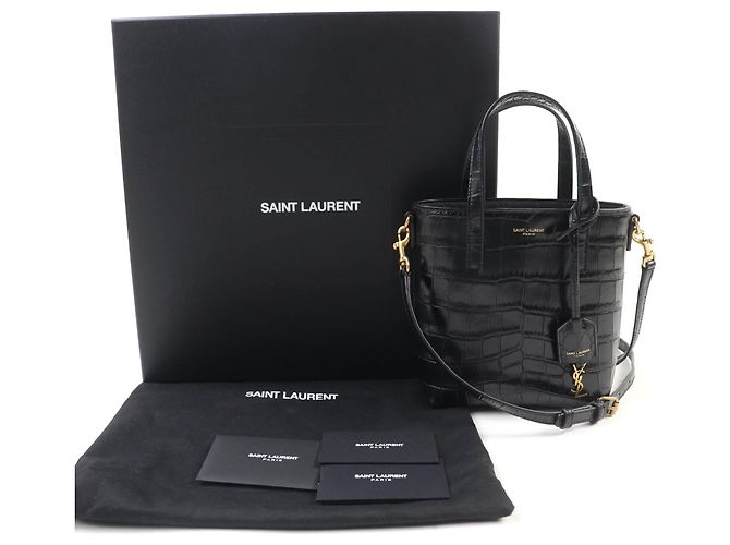 Borsa a mano mini Toy Shopping Saint Laurent 712367 Nero - vista 2