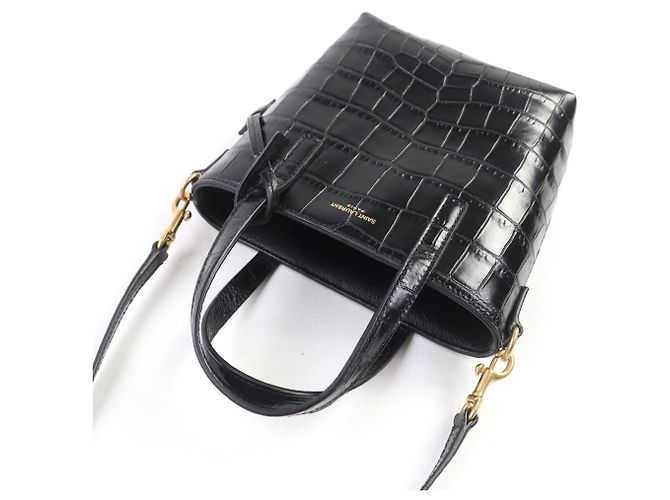 Borsa a mano mini Toy Shopping Saint Laurent 712367 Nero - vista 6