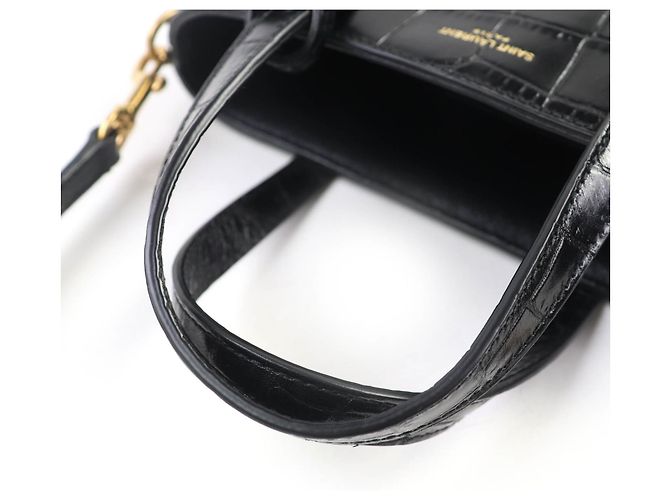 Borsa a mano mini Toy Shopping Saint Laurent 712367 Nero - vista 7