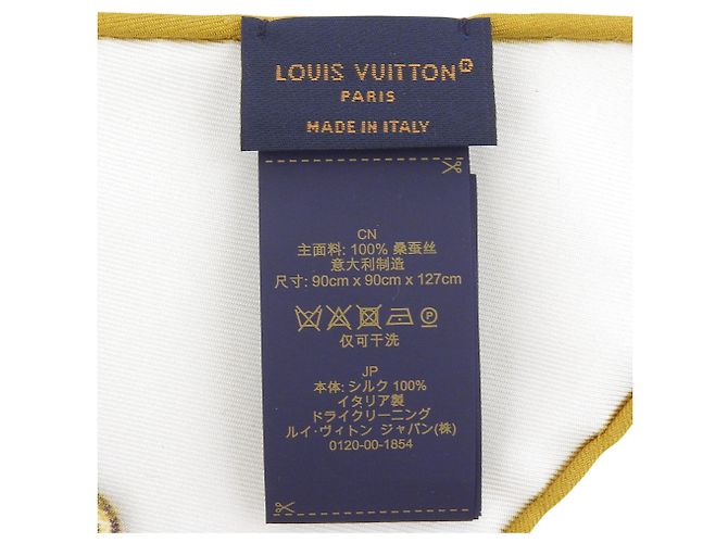 Sciarpa in seta Monogram Louis Vuitton in bianco - vista 7