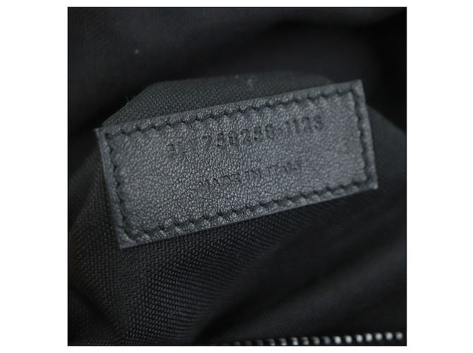 Sac à corps en nylon brodé SAINT LAURENT Noir - vue 11