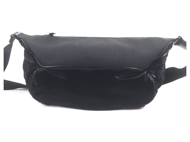 Sac à corps en nylon brodé SAINT LAURENT Noir - vue 5