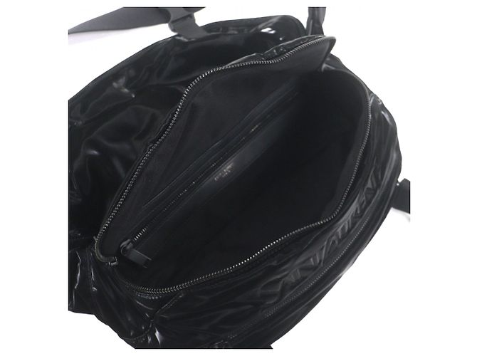 Sac à corps en nylon brodé SAINT LAURENT Noir - vue 7