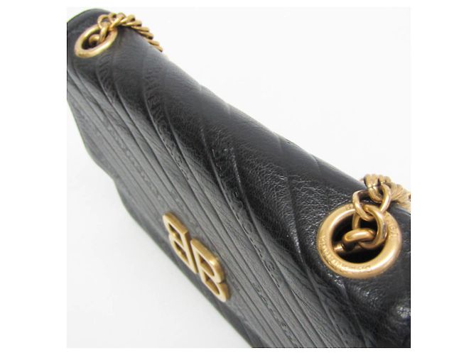 Borsa a Spalla con Catena BB Logo di Balenciaga Nero - vista 11
