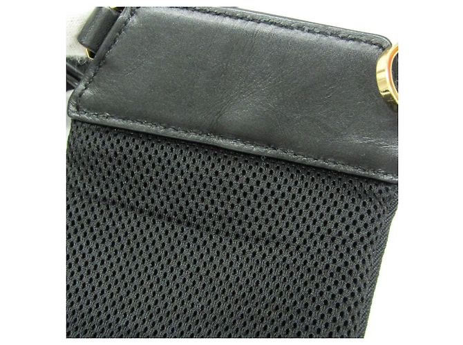 Borsa a tracolla tripla MCM Visetos Nero D'oro - vista 11
