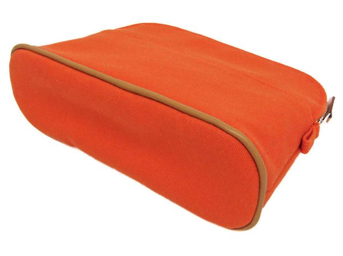 Pochette in cotone Hermès Bolide Mini 20 Arancione - vista 2