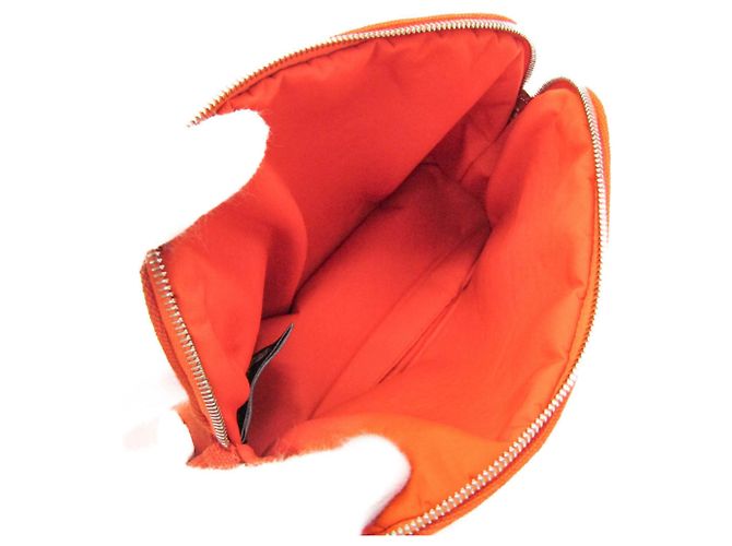 Pochette in cotone Hermès Bolide Mini 20 Arancione - vista 3