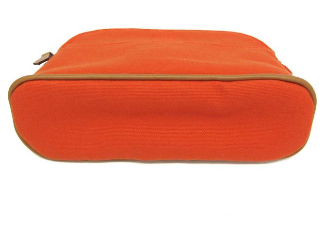 Pochette in cotone Hermès Bolide Mini 20 Arancione - vista 4
