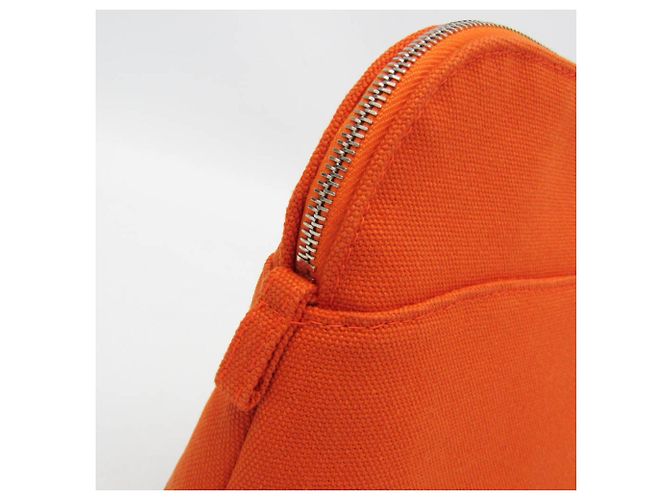 Pochette in cotone Hermès Bolide Mini 20 Arancione - vista 6