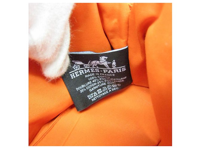 Pochette in cotone Hermès Bolide Mini 20 Arancione - vista 9