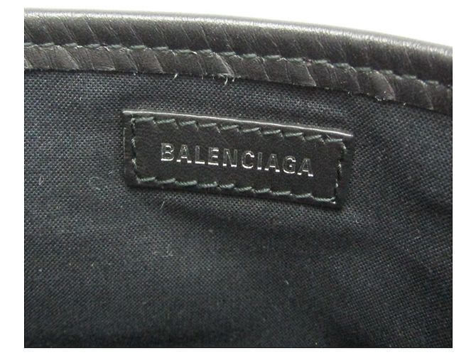 Borsa Balenciaga Cabas XS blu navy Nero Crudo - vista 13