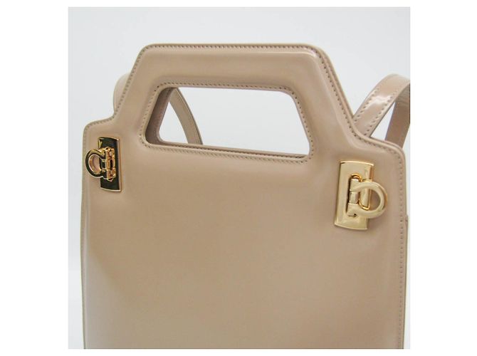 Gancini Damenhandtasche von Salvatore Ferragamo Beige - Ansicht 8